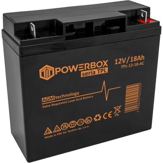 Akumulator Texas Bezobsługowy 12V 18Ah VRLA AGM 1 szt.