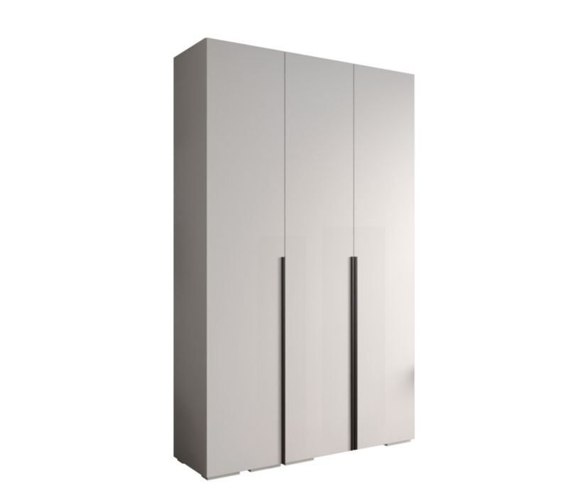 Szafa uchylna ubraniowa INOVA 1 (biały/czarny) 1,5