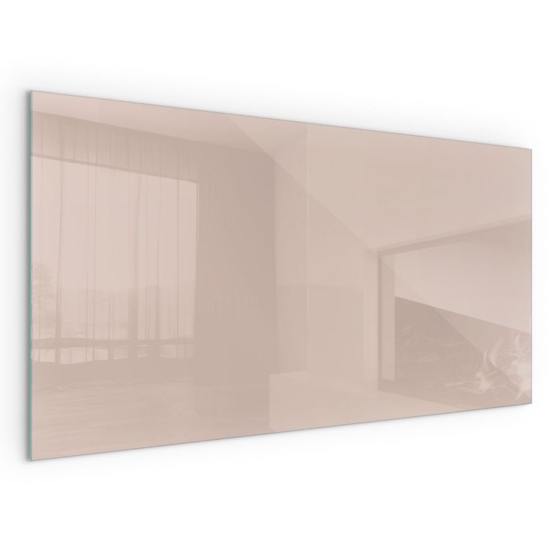 Szklana Podkładka Pod Kominek Prostokąt Wallfluent 140x70 cm Ciepły jasny brąz 1 szt.