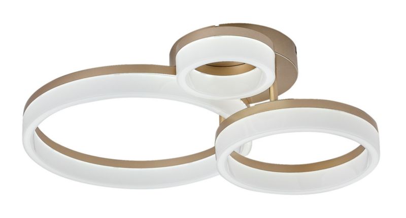 Lampa sufitowa wisząca Rabalux Amilia 3836 złoto-biała nowoczesna wbudowany LED 24W 1 szt.