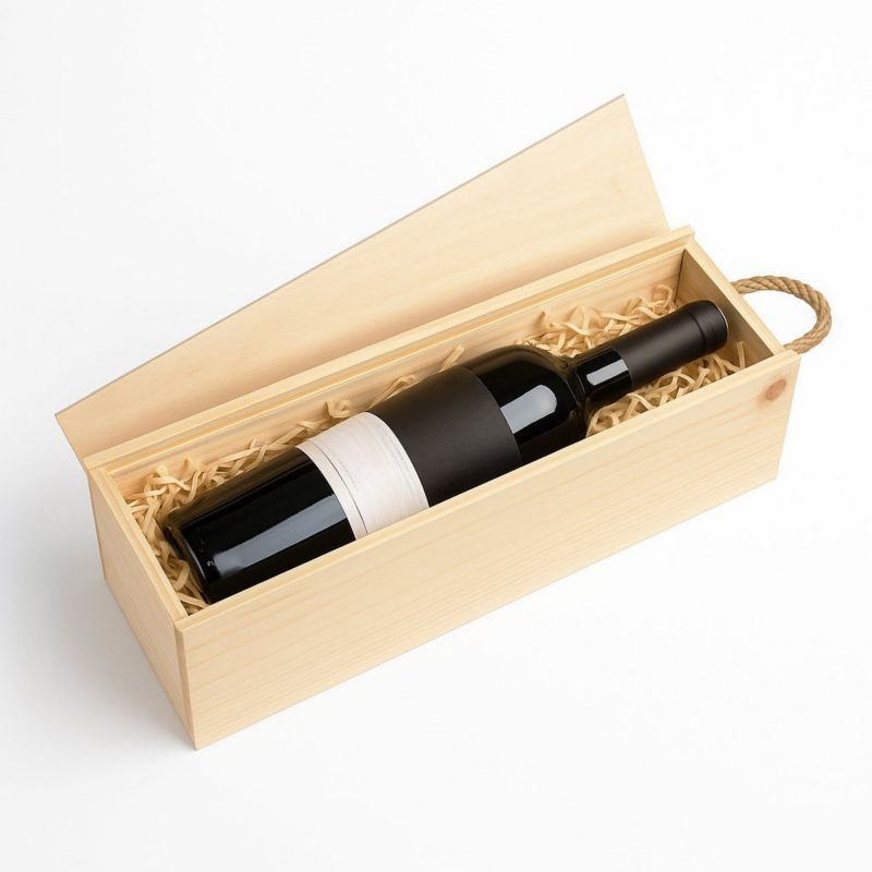 Drewniane pudełko na wino Neopak Drewniane pudełko na wino K-951 1 szt.