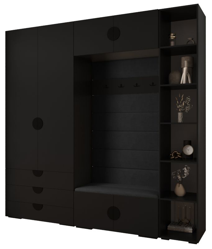 Garderoba do przedpokoju Abiks INOVA 4 Z10 czarny+czarny+manila18 1 szt.