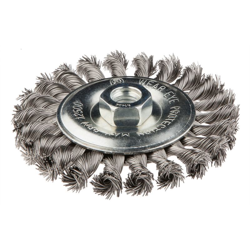 Szczotka druciana GRAPHITE tarczowa 115 mm x M14, INOX 1 szt