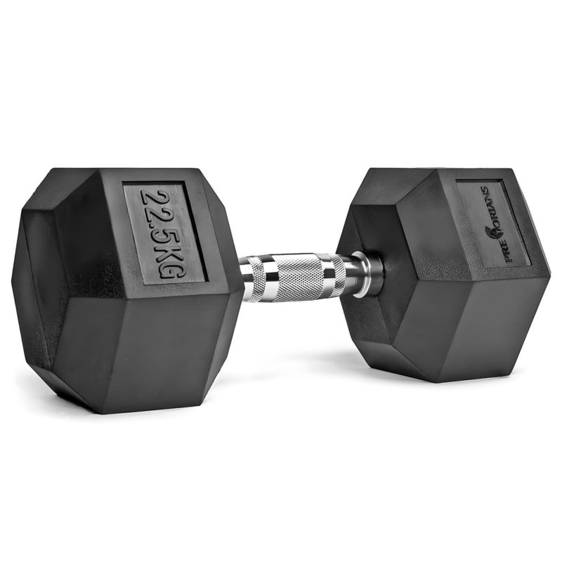 Hantla do ćwiczeń Pretorians o wadze 22,5 kg ciężarek ogumowany 1 szt.