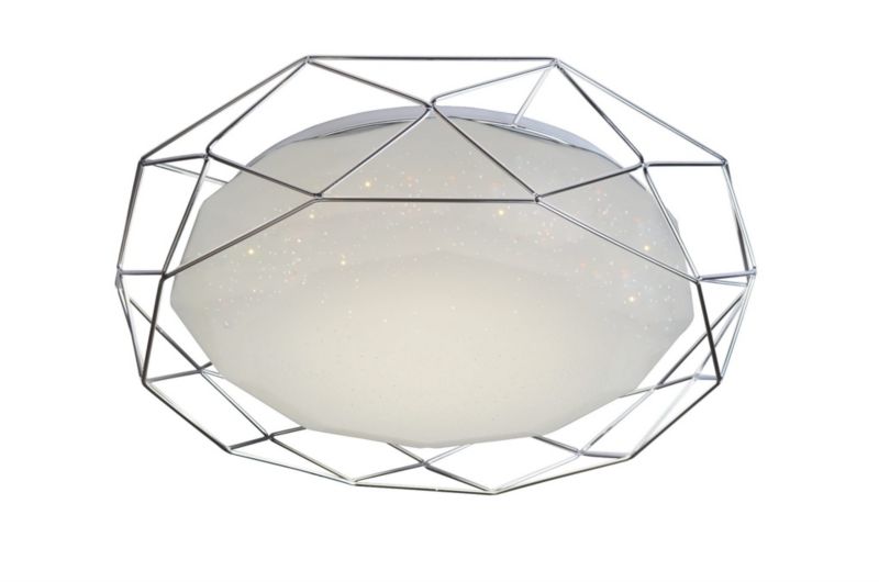 Plafon Candellux Sven chromowany biały LED 24W 3000K 1450lm IP20 wym: 8 x 43 x 43 cm akryl - 1 szt.