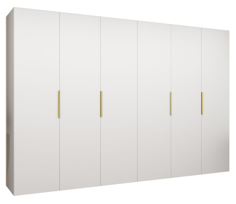 Szafa uchylna Abiks MARBELLA 1 300 wys 202 cm Biały + Złoty 1 szt