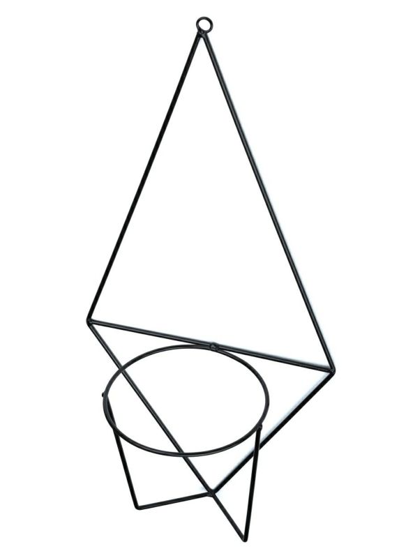 Kwietnik ścienny Dąstal Metalowy Czarny 29x17x63 cm 1 szt.