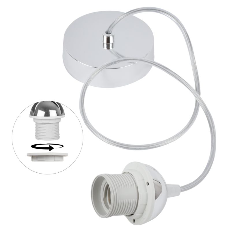 Linka zawiesie do lampy Light Home LH 1x E27 chrom/biały 1szt.