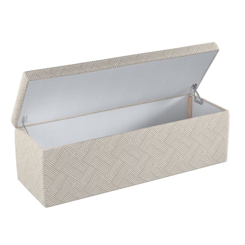 Skrzynia tapicerowana Dekoria 90 x 40 x 40 cm beżowo-kremowe geometryczne wzory 1 szt.