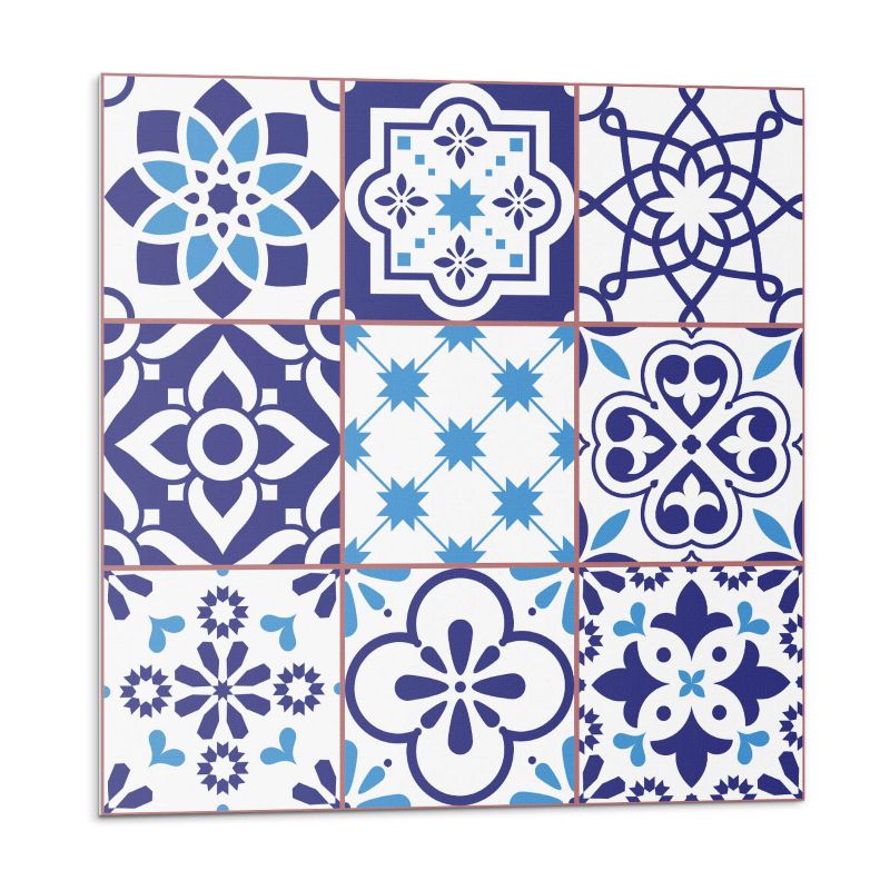 Kafelki samoprzylepne Wallfluent 50x50 cm Wzory geometryczne na kafelkach 4 szt.