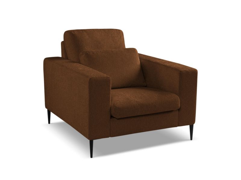 Fotel LaMiaSofa DIANO z tkaniny szenilowej 93x105 cm terakota 1 szt.