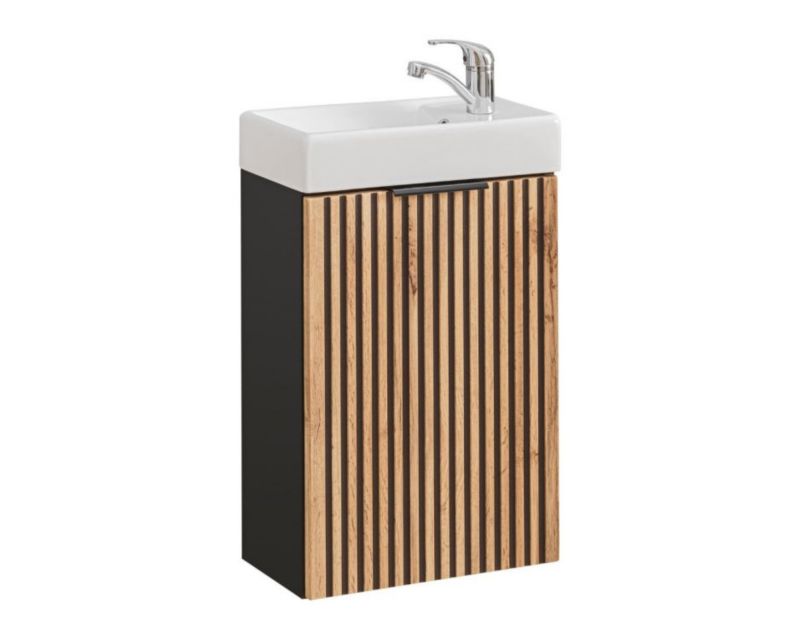 Szafka Comad pod umywalkę XILO BLACK WOTAN 82 40cm czarna/dąb 1 szt