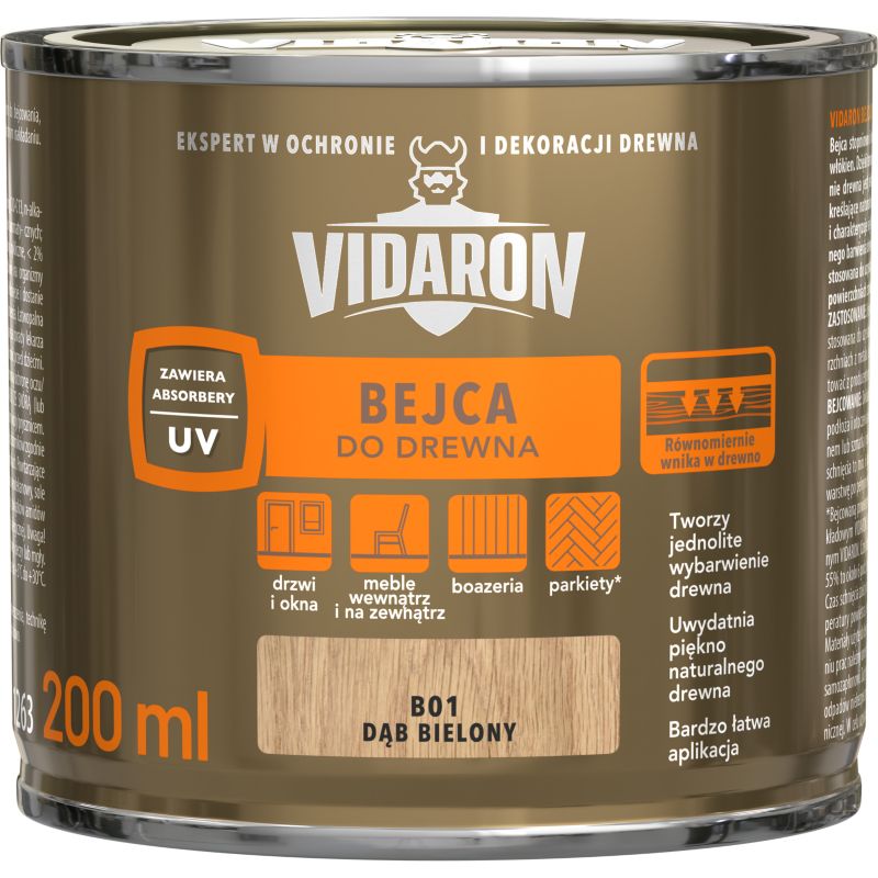 Bejca do drewna Vidaron dąb bielony 0,2 l