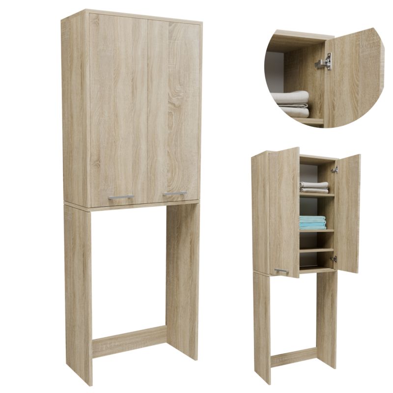 Szafka łazienkowa Matkam nad pralkę FIN180PEŁSO stojąca dąb sonoma 1 szt.