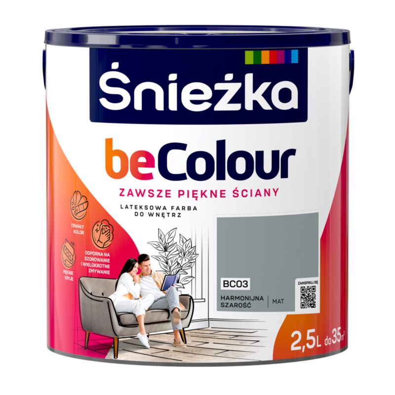 Farba Śnieżka Becolour harmonijna szarość 2,5 l