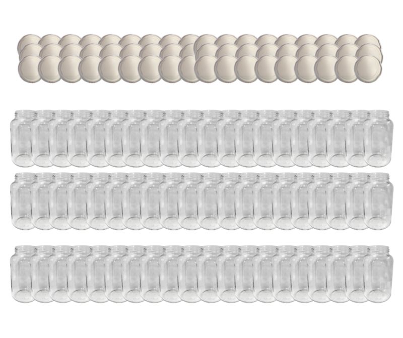 Słoiki MODO24 1500ml 1,5l soki ogórki małosolne grzyby nalewki zakrętki 82mm PZH 60 kpl.