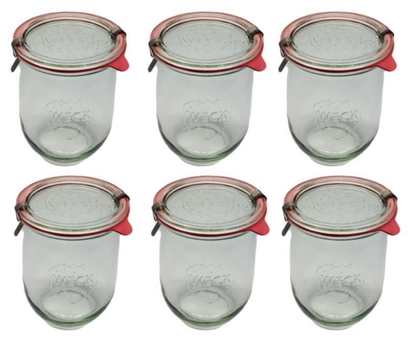 Słoiki MODO24 Weck 1062 ml fi 100 tulip szklane wieka gumki zapinki 6 kpl.