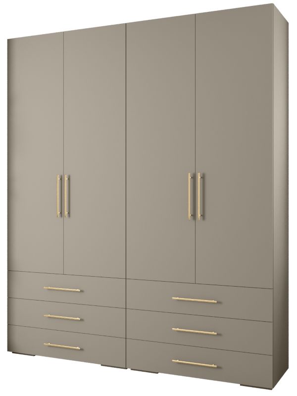 Garderoba wysoka do przedpokoju Abiks INOVA 3 Z16 kaszmir+złoty 1 szt.