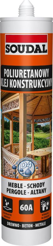 Klej montażowy Soudal 60A do drewna D4 280 ml
