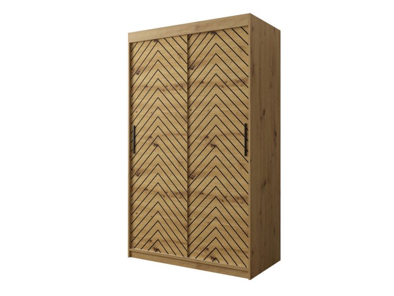 Szafa MIRJAN 24 Jodełka 1 120 dąb artisan + czarny 1 szt.