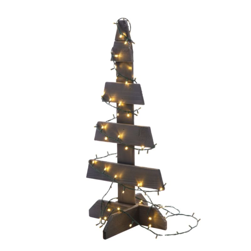 Choinka drewniana stojąca MODO24 65 x 30 cm impregnowana dekoracja świąteczna 1 szt.