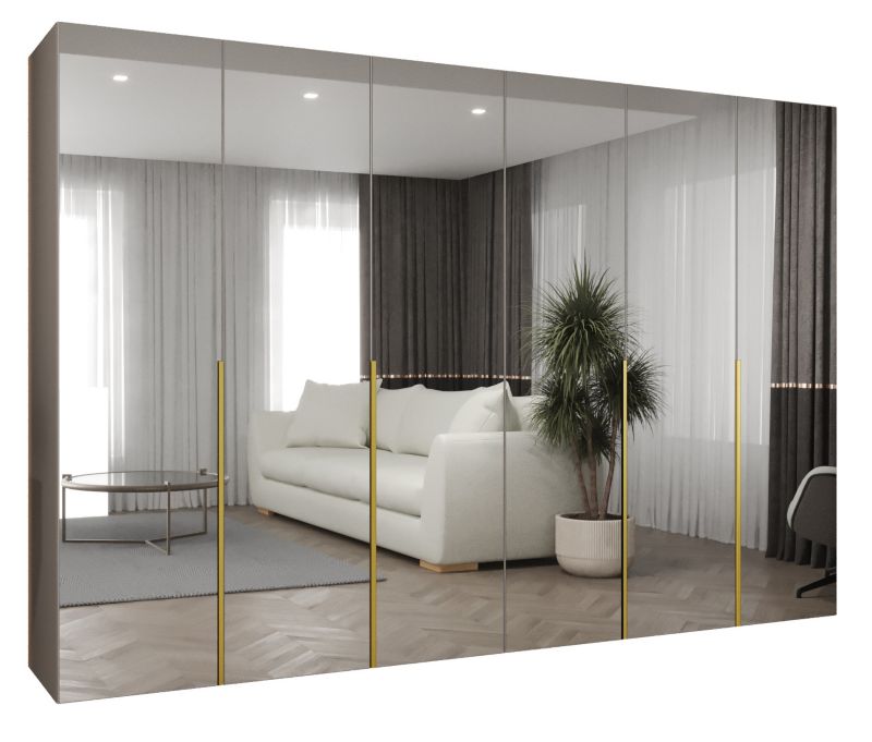 Szafa uchylna otwierana ALICANTE 3 300 wys 202 cm Kaszmir + Złoty 1 szt