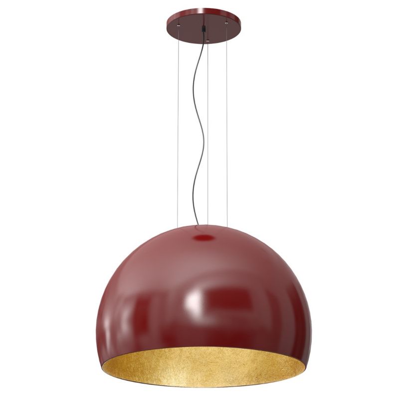Lampa wisząca Luminex Compo burgundowo-złota wym: 150 x 80 x 80 cm 1xE27 x 15W 1 szt.