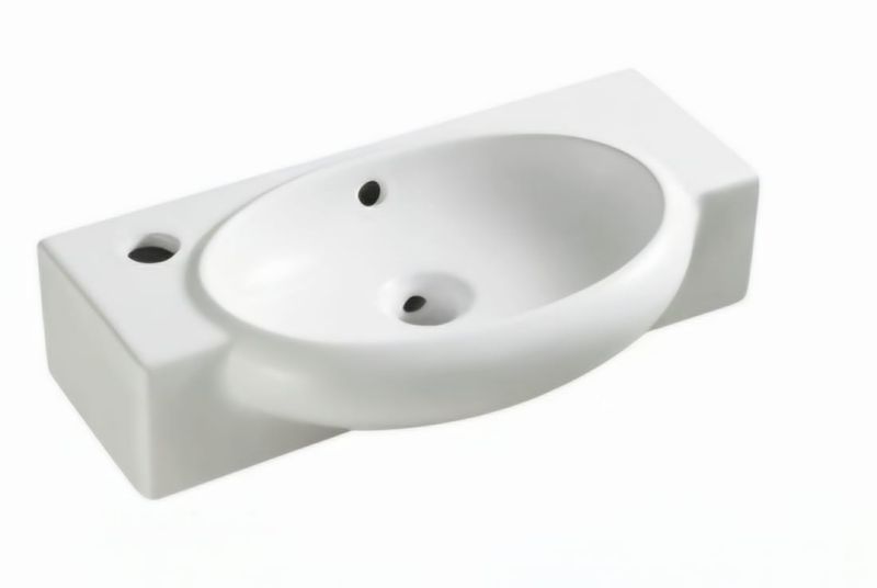 Umywalka ścienna Uptrend Coral XL biały połysk 1 szt.