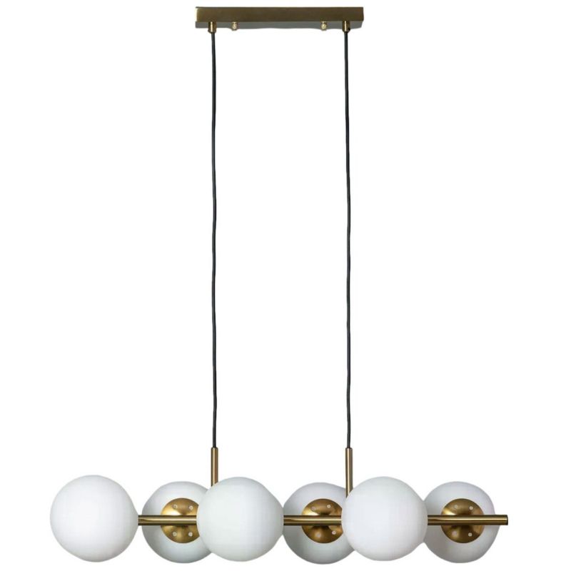 Lampa wisząca Abruzzo Milano złoto-biała wym: 162 x 85 x 16,2 cm 6xE27 x 40W 1 szt.