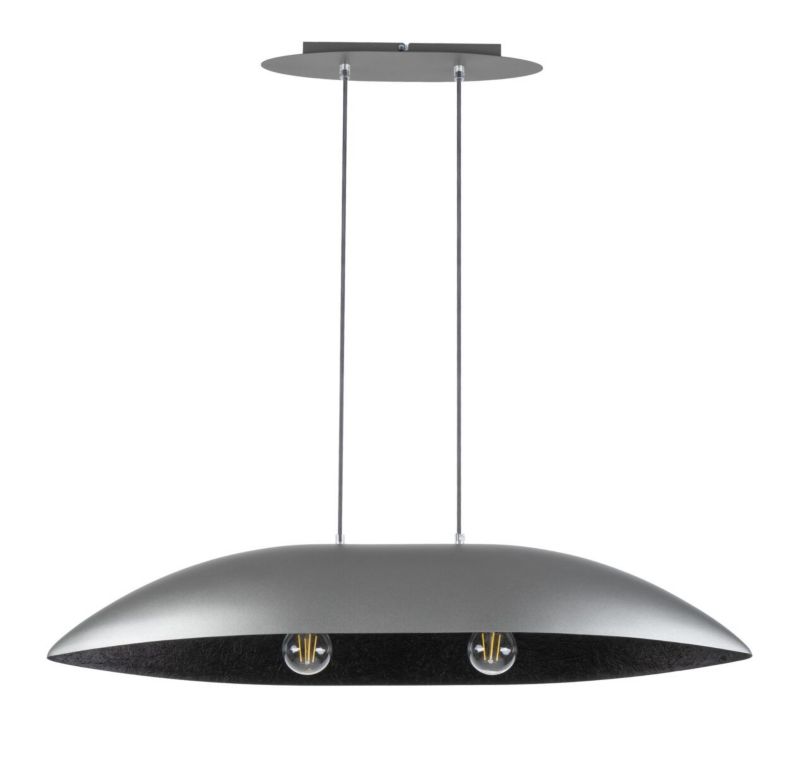 Lampa wisząca Sigma Lighting Gondola srebrno-czarna wym: 90 x 84 x 25 cm 2xE27 x 1 szt.