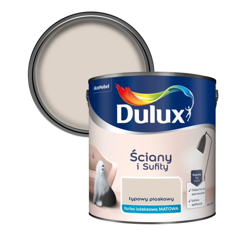 Farba Dulux Ściany i Sufity typowy piaskowy 2,5 l