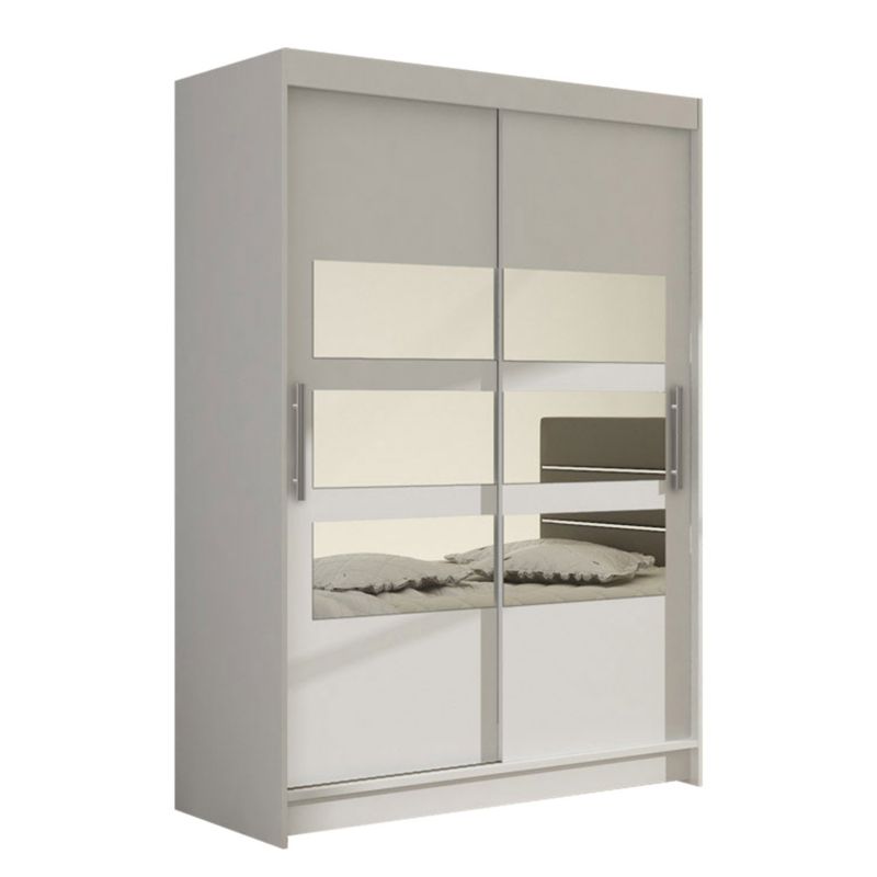 Szafa MIRJAN 24 z drzwiami przesuwnymi Miami V biały/lustro 1 szt.