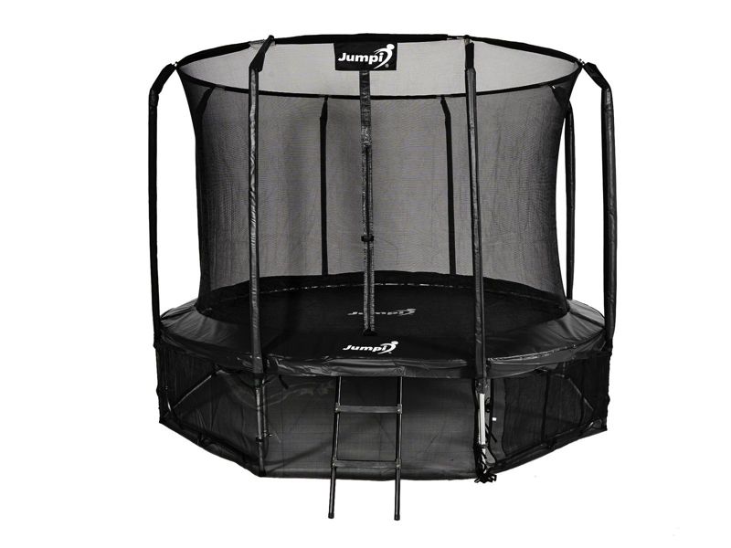 Trampolina Ogrodowa Jumpi 374cm/12FT Maxy Comfort Czarna Z Wewnętrzną Siatką 1 szt