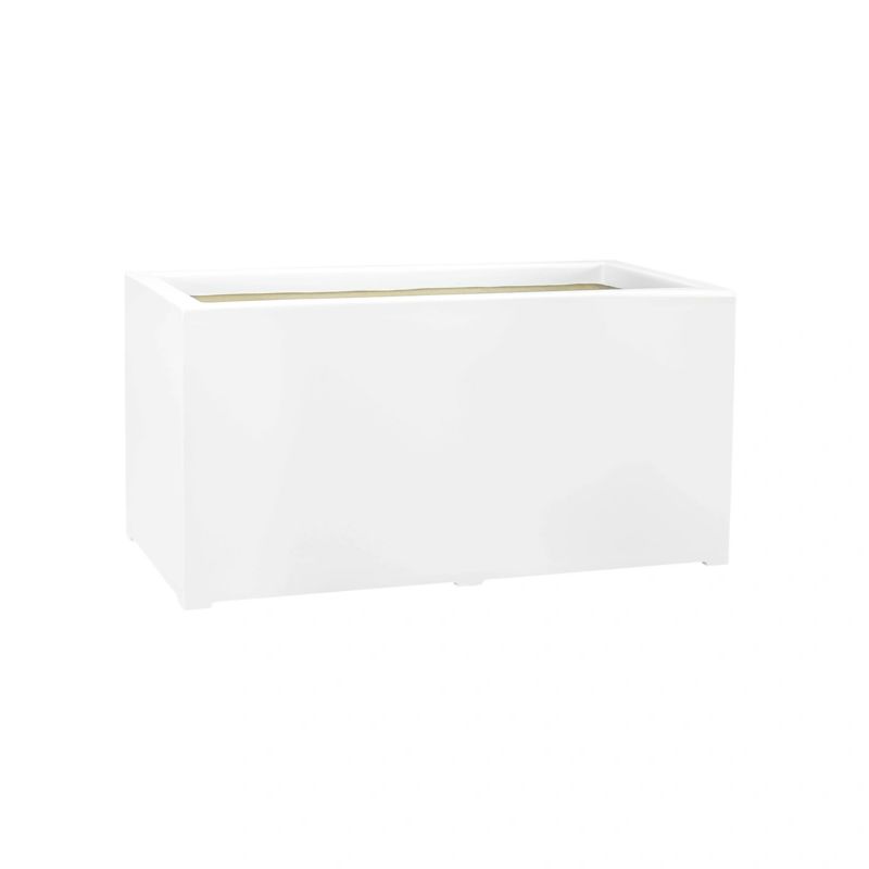 Doniczka Lechuza Z Włókna Szklanego Na Taras Do Domu Zadora D913C biały Mat 1 szt