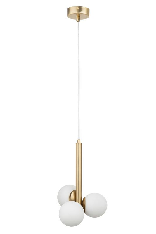 Lampa wisząca Sigma Lighting Perla Lux 6920 złoto-biała dekoracyjna 3xG9 x 1 szt.