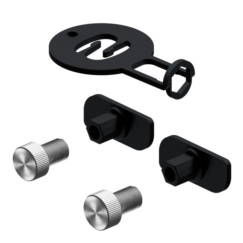 Zestaw montażowy do półki na lamele ścienne Stegu Moduall 5 elementów srebrny