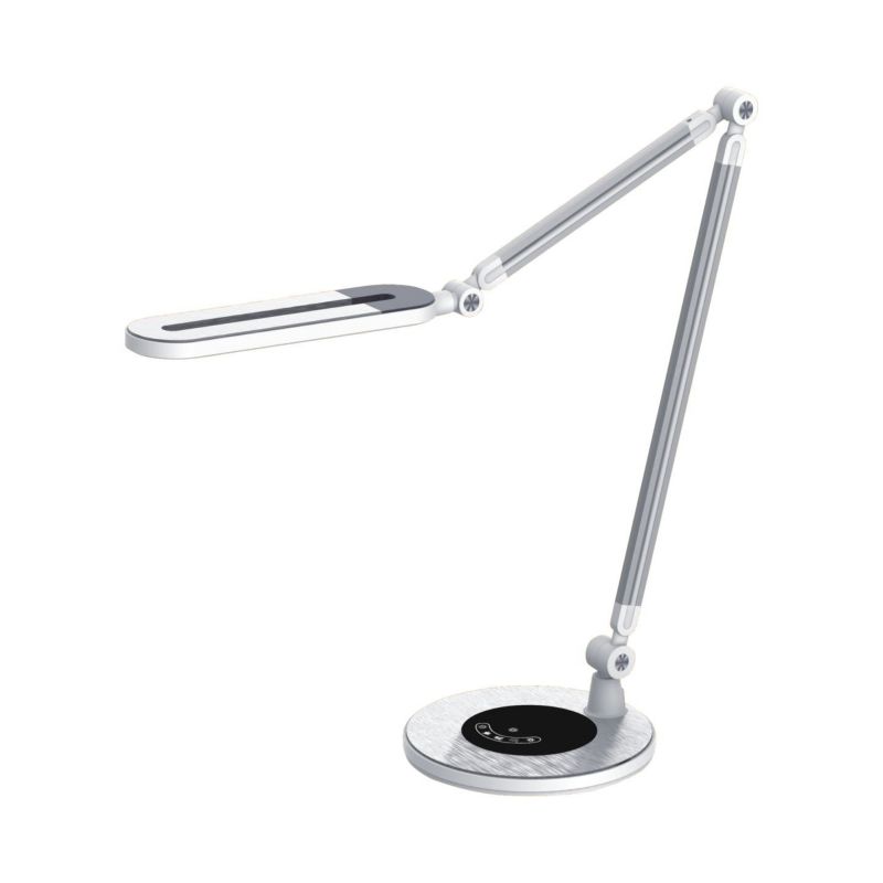 Lampka biurkowa Kaja Alette srebrno-czarna LED 10W wym: 58 x 20 cm metal - 1 szt.