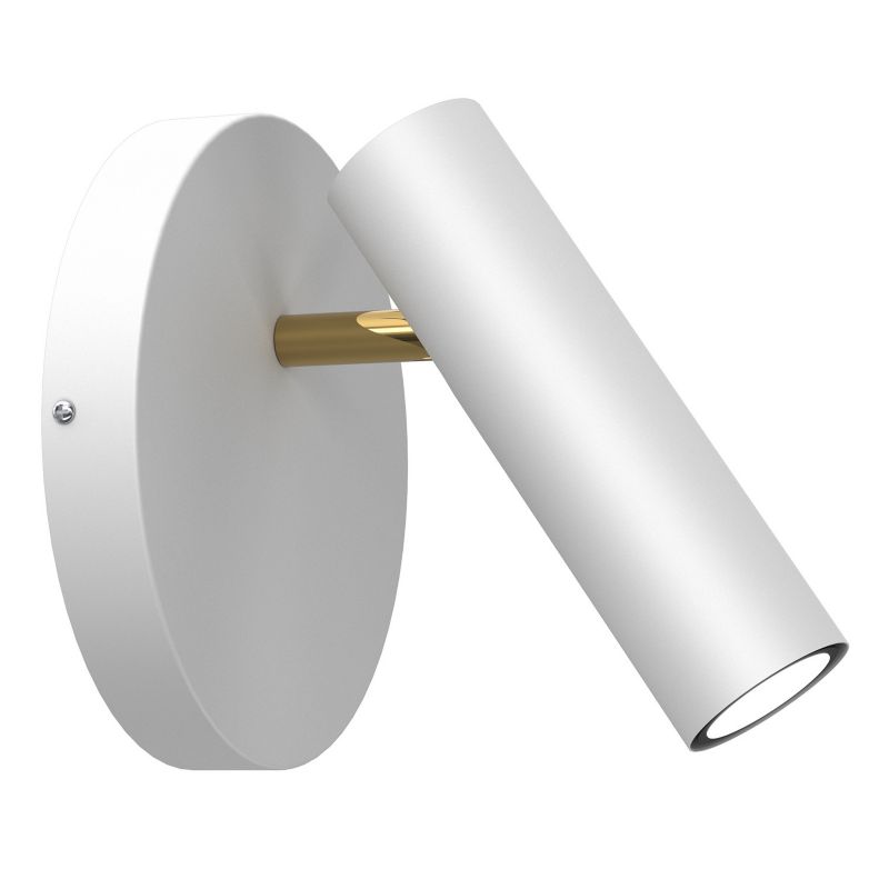 Kinkiet ścienny Luminex Axion biały mat-złoty połysk do czytania 1 x GU10 x 8W IP20 wym: 19,5 x 19,5 x 24 cm - 1 szt.