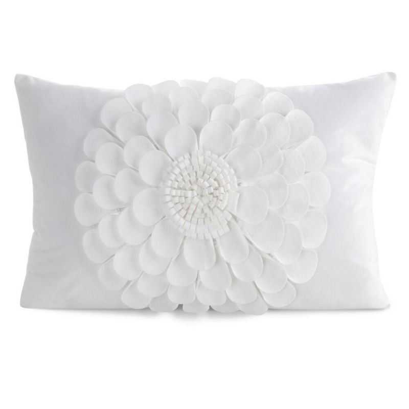 Poszewka Dekoracyjna Flores Eurofirany Kremowa Kwiat 3D 30X50 Cm 1 Szt.