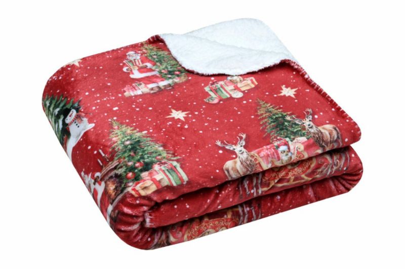 Koc Noel STOF Czerwony Święta 130x160 cm 1 szt.