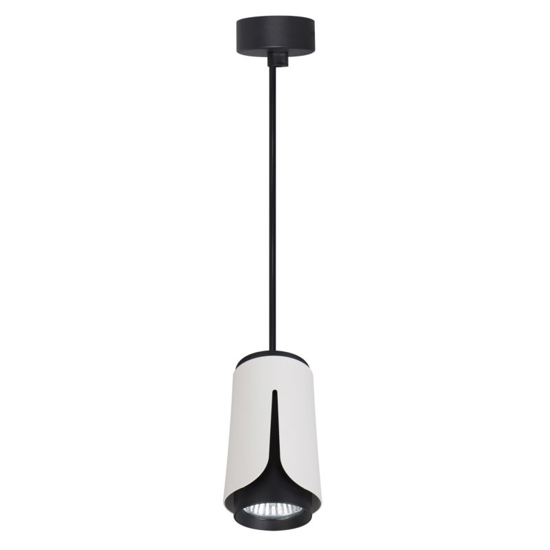 Lampa wisząca XUDO 1-punktowa GU10 1m do domu biura biało-czarna 1 szt.