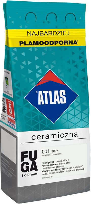Fuga ceramiczna Atlas 001 biała 2 kg
