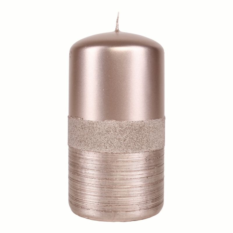 Świeca Direct Home and Garden Structura 70 X 130 mm różowe złoto