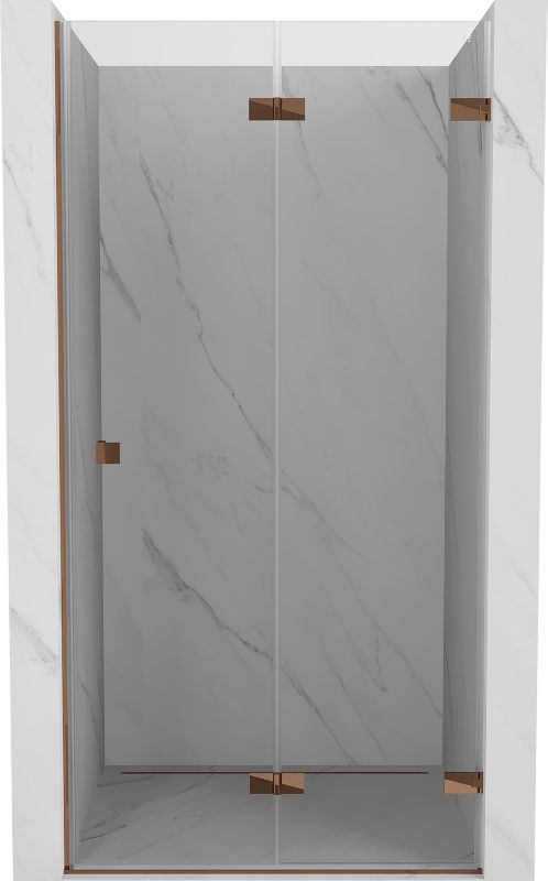 Drzwi prysznicowe Mexen Lunar-F różowe złoto 80x200 cm 1 szt.