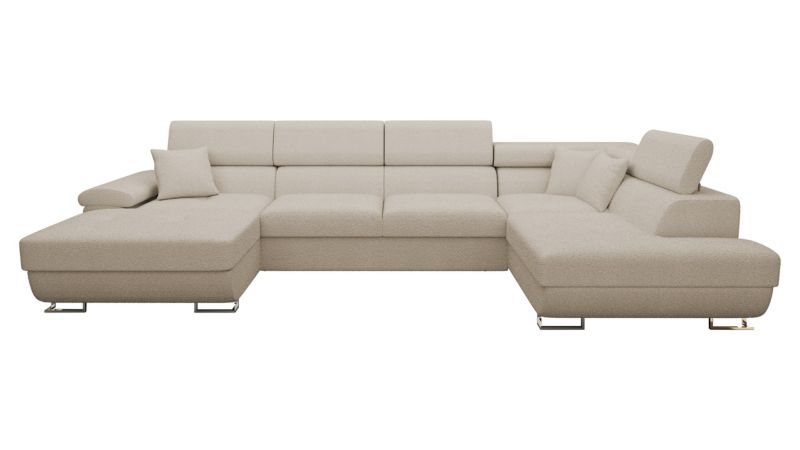 Narożnik z funkcją spania MIRJAN 24 Cotere Bis Premium prawy beżowa bukla 1 szt.