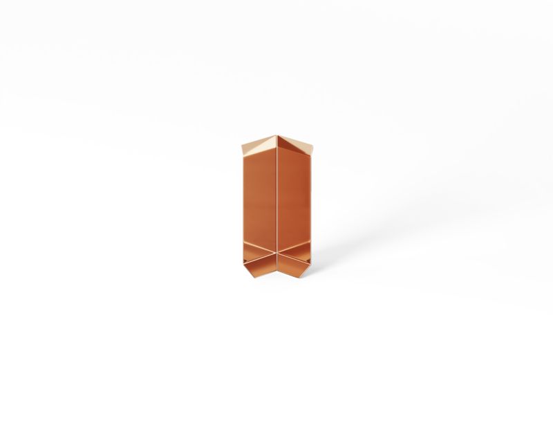 Narożnik wewnętrzny do listew przypodłogowych FLI Lambro miedziany połysk 6cm 1 szt.