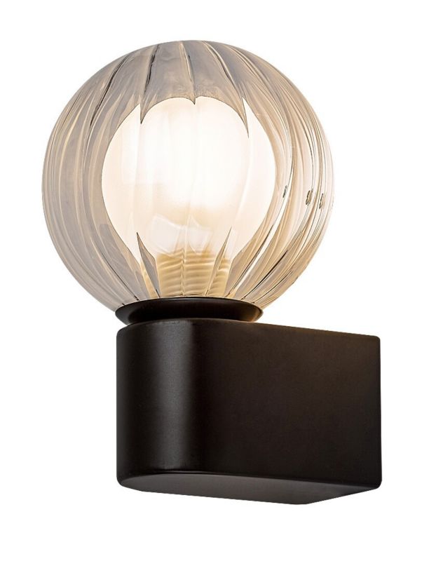 Kinkiet ścienny Rabalux Colzar czarny matowy-przezroczysty do łazienki 1 x G9 x 3.5W IP44 wym: 15 x 10 x 11 cm - 1 szt.