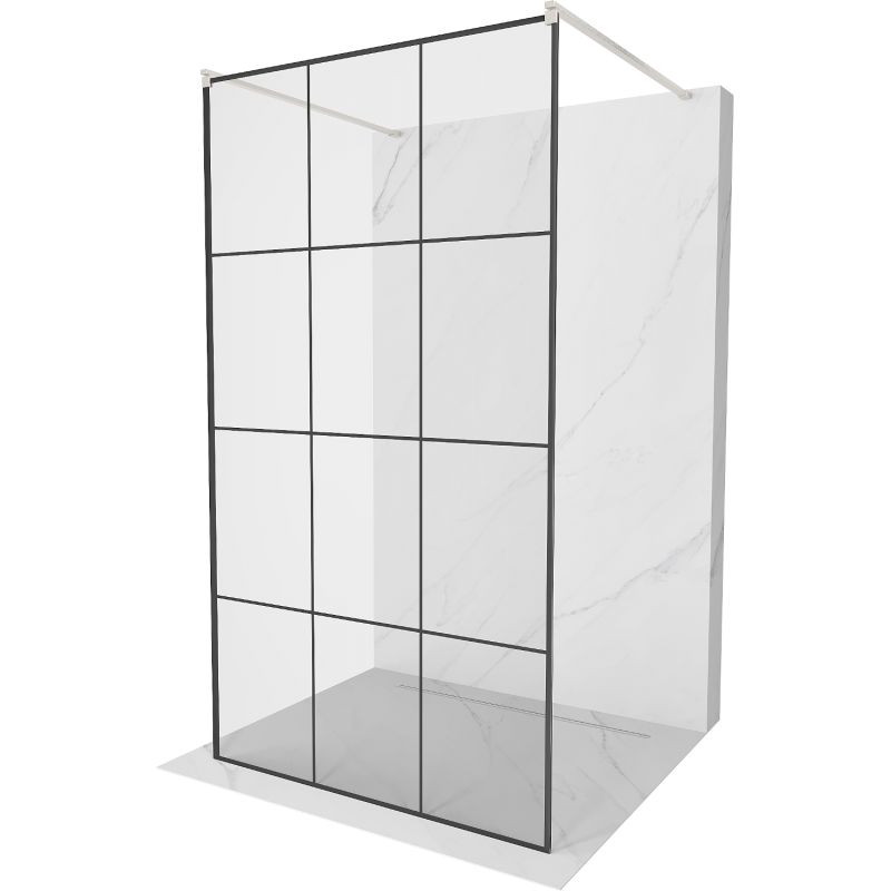 Ścianka prysznicowa Mexen Kioto czarny wzór 120x200 cm 800-120-002-97-77 1 szt.