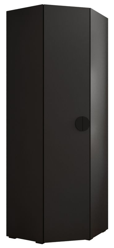 Szafa narożna rogowa wysoka Abiks INOVA 4 czarny+czarny 1 szt.