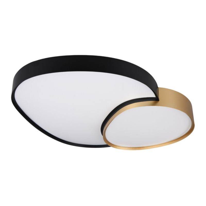 Plafon sufitowy lampa Trio Rise czarno-złoty-biały LED 51W 2700K-6500K 5100lm IP20 wym: 11 x 77 x 63 cm metal - 1 szt.